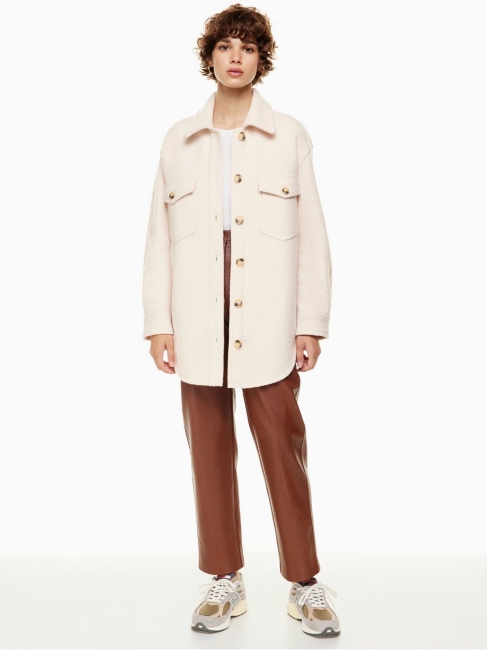 Wilfred Cream Button-Front Shacket